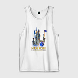 Майка мужская хлопок Heroes of might and magic 3 Tower, цвет: белый
