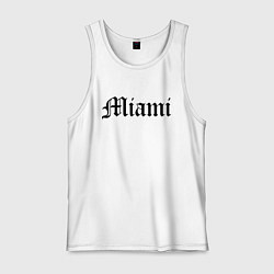 Майка мужская хлопок Miami - USA, цвет: белый
