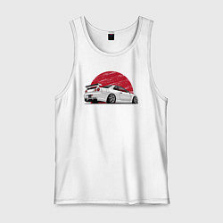 Майка мужская хлопок Nissan Skyline art, цвет: белый