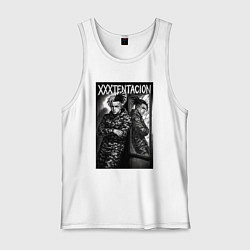 Майка мужская хлопок XXXTentacion у зеркала, цвет: белый