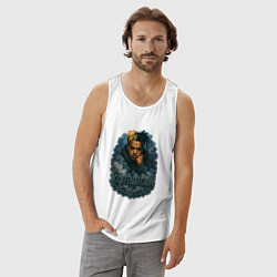 Майка мужская хлопок XXXTentacion внутри облаков, цвет: белый — фото 2