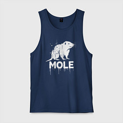 Мужская майка Крот в стиле белое граффити