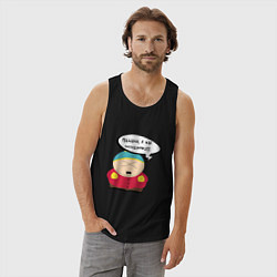 Майка мужская хлопок Картман всех ненавидит, цвет: черный — фото 2