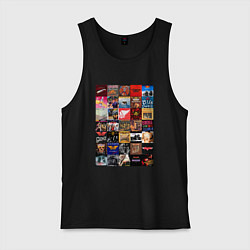 Майка мужская хлопок Aerosmith - обложки, цвет: черный