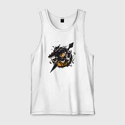 Майка мужская хлопок Боец Скорпион, цвет: белый