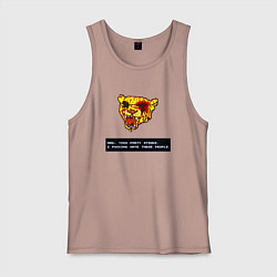 Майка мужская хлопок Тони Hotline Miami, цвет: пыльно-розовый