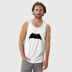 Майка мужская хлопок Dark Batman, цвет: белый — фото 2