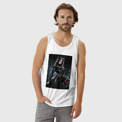 Майка мужская хлопок Лиса косплей Мастера Чифа, цвет: белый — фото 2