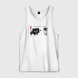 Майка мужская хлопок Я твой отец, цвет: белый