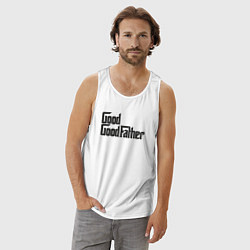 Майка мужская хлопок Хороший отец, цвет: белый — фото 2