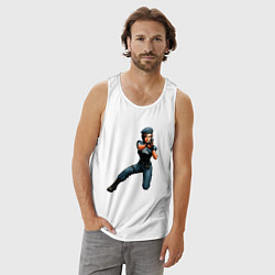 Майка мужская хлопок Джилл Валентайн Resident Evil, цвет: белый — фото 2