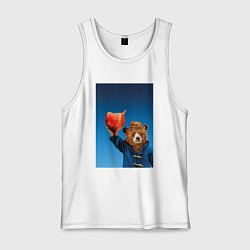 Майка мужская хлопок Паддингтон, цвет: белый