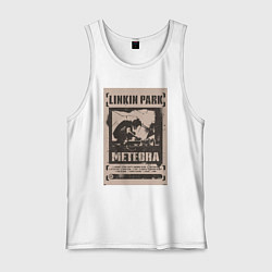 Майка мужская хлопок Linkin Park постер, цвет: белый