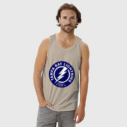 Майка мужская хлопок HC Tampa Bay Lightning, цвет: миндальный — фото 2