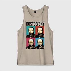 Майка мужская хлопок Dostoevsky, цвет: миндальный