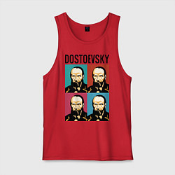 Майка мужская хлопок Dostoevsky, цвет: красный