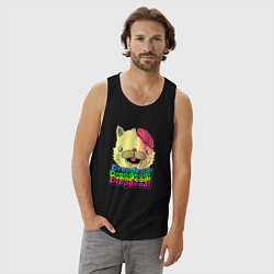 Майка мужская хлопок Dropdead Kitty, цвет: черный — фото 2