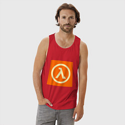 Майка мужская хлопок Half-Life, цвет: красный — фото 2