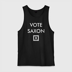 Майка мужская хлопок Vote Saxon, цвет: черный