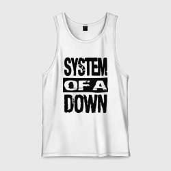 Майка мужская хлопок System Of A Down, цвет: белый