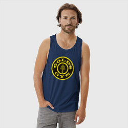 Майка мужская хлопок Gold's Gym, цвет: тёмно-синий — фото 2