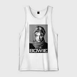 Майка мужская хлопок Bowie Legend, цвет: белый