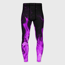 Тайтсы мужские Фиолетовый огонь, цвет: 3D-принт