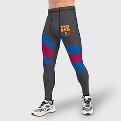 Тайтсы мужские Barcelona FC: Dark style, цвет: 3D-принт — фото 2