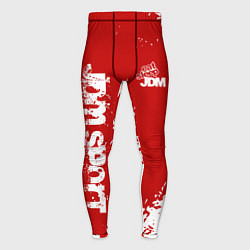 Тайтсы мужские Eat Sleep JDM: Red Style, цвет: 3D-принт
