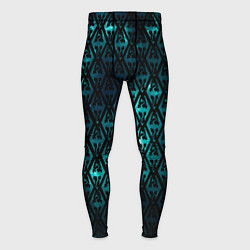 Тайтсы мужские TES: Blue Pattern, цвет: 3D-принт