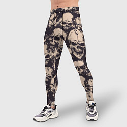 Тайтсы мужские Черепа - паттерн, цвет: 3D-принт — фото 2