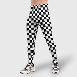 Тайтсы мужские Шахматка мелкая, цвет: 3D-принт — фото 2