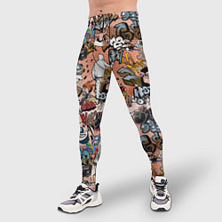 Тайтсы мужские Граффити, цвет: 3D-принт — фото 2