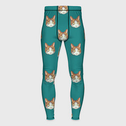 Тайтсы мужские Рыжий кот паттерн, цвет: 3D-принт