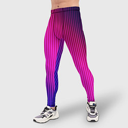 Тайтсы мужские Фиолетово-малиновый градиент, цвет: 3D-принт — фото 2