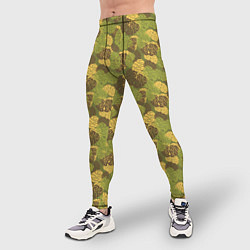 Тайтсы мужские Мозги камуфляж, цвет: 3D-принт — фото 2