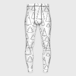 Тайтсы мужские Простые елочки, цвет: 3D-принт