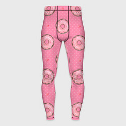Тайтсы мужские Розовые пончики паттерн, цвет: 3D-принт