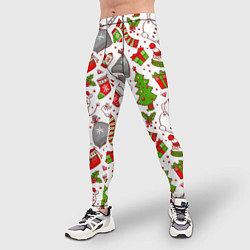 Тайтсы мужские Новый Год!, цвет: 3D-принт — фото 2