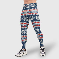 Тайтсы мужские Knitted Christmas Pattern, цвет: 3D-принт — фото 2