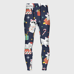 Мужские тайтсы Новогодние Котята 2022
