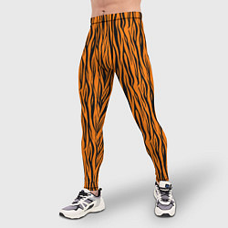 Тайтсы мужские Тигровые Полосы, цвет: 3D-принт — фото 2