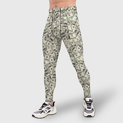 Тайтсы мужские Доллары Dollars, цвет: 3D-принт — фото 2