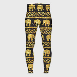 Тайтсы мужские Золотые слоны, цвет: 3D-принт
