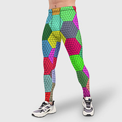 Тайтсы мужские Геометрический узор Pattern, цвет: 3D-принт — фото 2