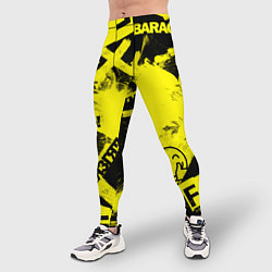 Тайтсы мужские Черно-желтый беспредел, цвет: 3D-принт — фото 2