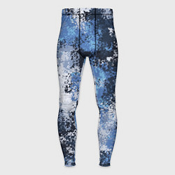 Тайтсы мужские Спортивный камуфляж Пикси - Черника, цвет: 3D-принт