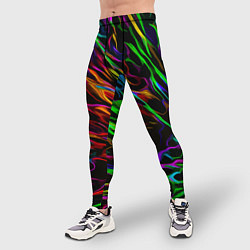 Тайтсы мужские Neon pattern Vanguard, цвет: 3D-принт — фото 2