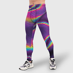 Тайтсы мужские Neon fashion pattern Wave, цвет: 3D-принт — фото 2