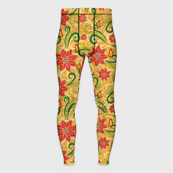 Мужские тайтсы Оранжевая хохлома